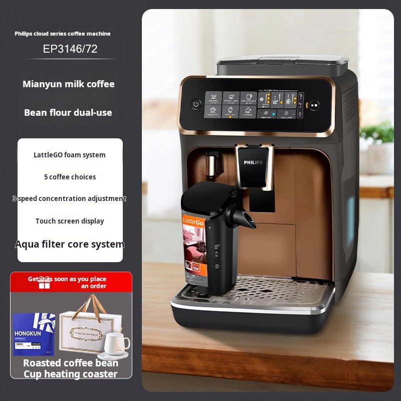 Philips Fully Automatic Espresso Coffee Machine EP3146 – Bean to Cup, Italian & Americano Style, Built-in Grinder, Imported Home Barista Machine